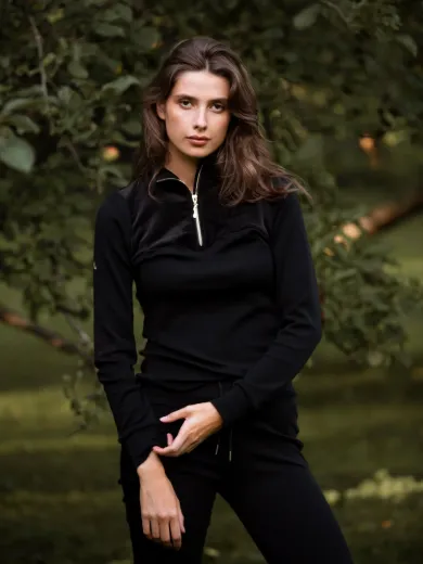 Bilde av WoolLand Sirdal woman top Sort